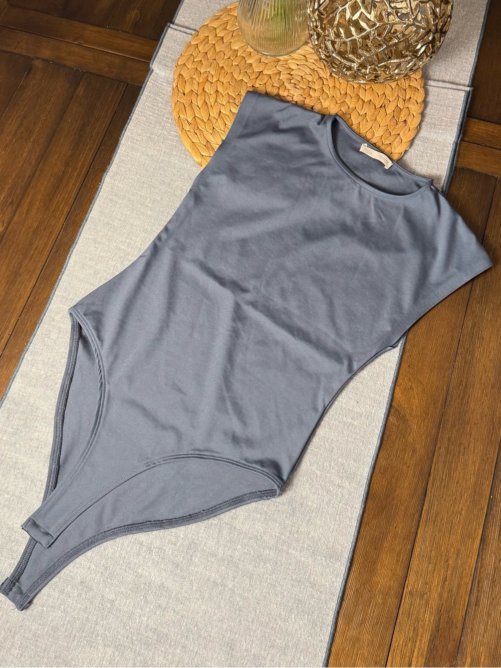 Zara Slate Grey Sleeveless Bodysuit